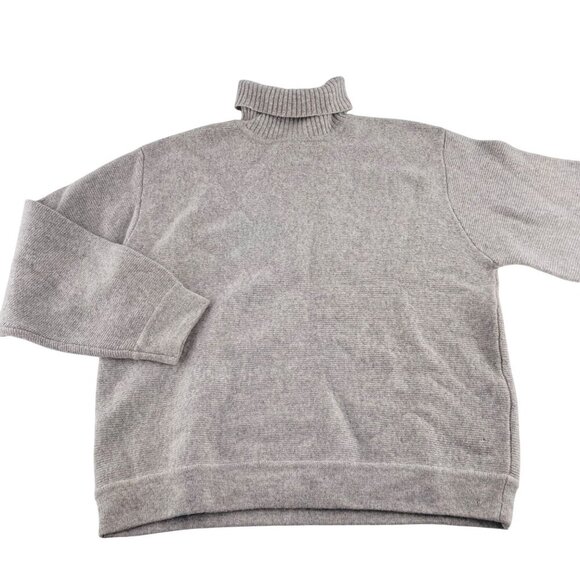 Heather Tweed Women's Gray Lambswool Turtleneck Sweater XL Made In Thailand NWT - Picture 1 of 4